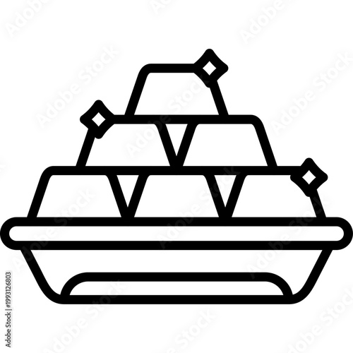 Gold Ingot Vector Icon