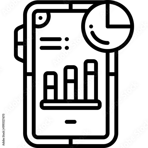 Stats on Cell Vector Icon