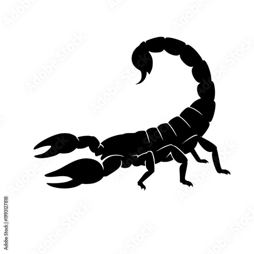 Black Scorpion Silhouette Vector Illustration