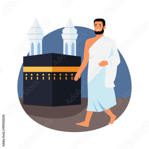 Pilgrim doing sa-ai vector concepts illustration eps file