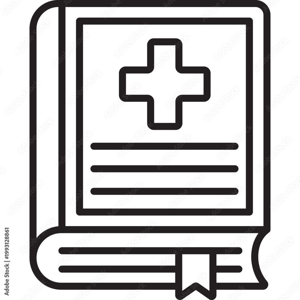 Obraz premium Medical Book Vector Icon