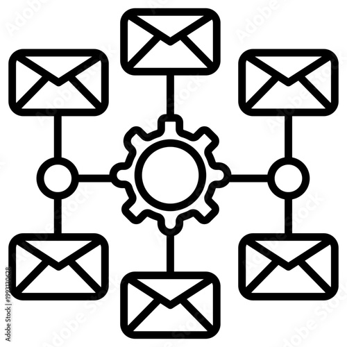 Email Automation Vector Icon