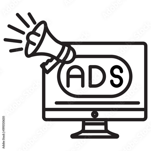 Display Ads Vector Icon