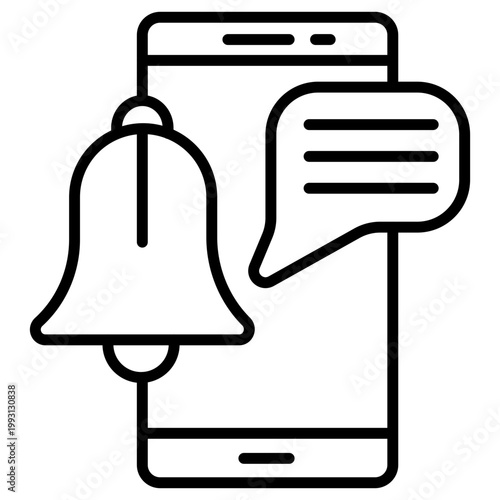 Push Notification Vector Icon