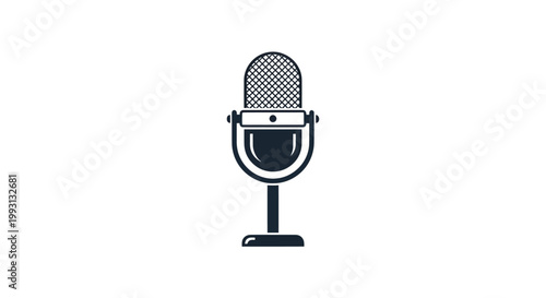 Retro microphone illustration