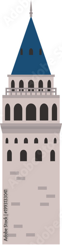 Turkish tower illustration