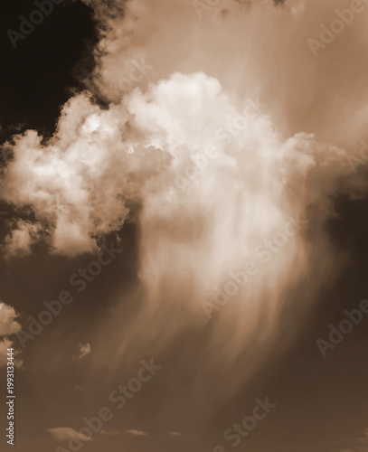 hail detachment, from the cumulonimbus the weight of the ice pellets causes hail trails to form.