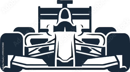 Front View of Racing Car.