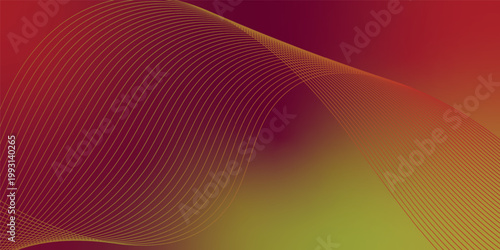 Scarlet red, olive green, and deep dark red luminous ribbons ascending from a dense shadowed base over a smooth grainy textured background with gentle glowing accents, sleek abstract banner compositio