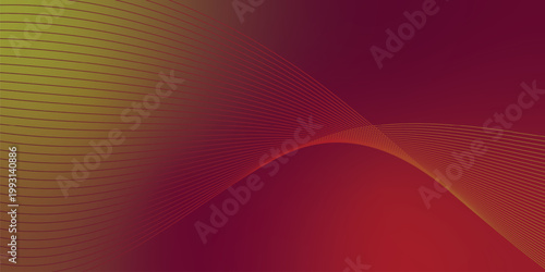 Scarlet red, olive green, and deep dark red luminous ribbons ascending from a dense shadowed base over a smooth grainy textured background with gentle glowing accents, sleek abstract banner compositio