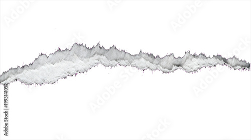 Realistic torn paper edge strip isolated for collage poster and social media design