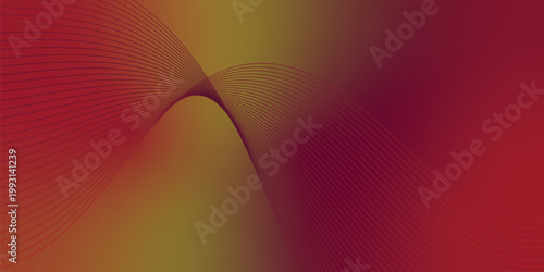 Scarlet red, olive green, and deep dark red luminous ribbons ascending from a dense shadowed base over a smooth grainy textured background with gentle glowing accents, sleek abstract banner compositio