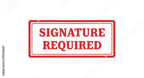 Signature Required Stamp