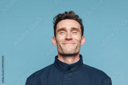 striking portrait of wrestler in action set against bold red background