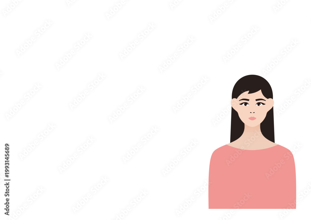 Obraz premium 女性のベクターイラスト素材
