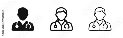 Medical Doctor and Healthcare Professional Icons