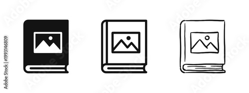 Photo Album and Portfolio Book Icons