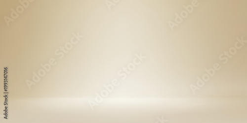 Beige limbo background with smooth gradient. Pastel minimal backdrop with copy space for product display.
