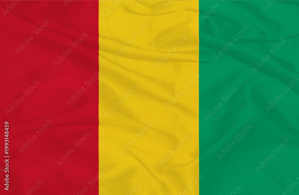 Fototapeta premium Waving Flag of Guinea