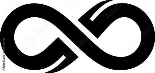 Boundless Eternity Symbol: A sleek, minimalistic representation of the infinity symbol, conveying the concept of limitless potential, eternal continuity, and everlasting nature. 