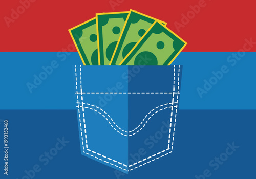 Money in a pocket