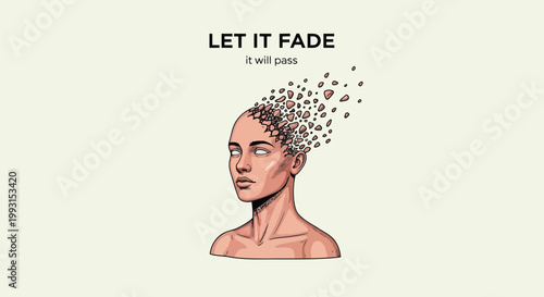 Mental health, emotional wellness, anxiety, stress relief, vector illustration