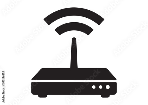 wifi router logo silhouette vector, wireless router logo silhouette vector illustration, wifi logo, network equipment logo silhouette, wifi internet access logo silhouette vector on white background