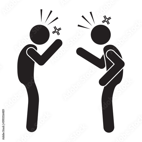 flat icon vector of two people arguing