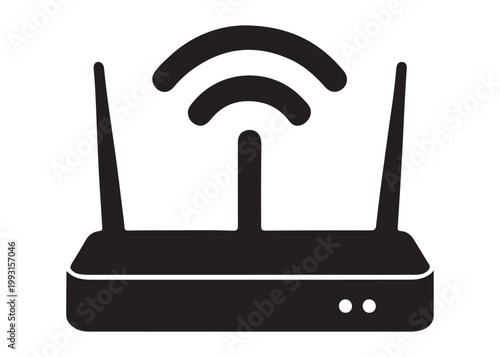 wifi router logo silhouette vector, wireless router logo silhouette vector illustration, wifi logo, network equipment logo silhouette, wifi internet access logo silhouette vector on white background