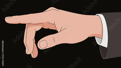 Business Hand Gesture Pointing Illustration