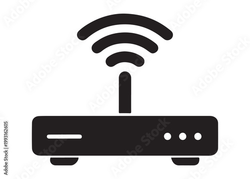 wifi router logo silhouette vector, wireless router logo silhouette vector illustration, wifi logo, network equipment logo silhouette, wifi internet access logo silhouette vector on white background