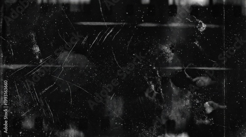 A black grunge film overlay with scratches, dust and retro analog noise, abstract monochrome distress and aged photo texture with moody depth, ultra-realistic, no logos.