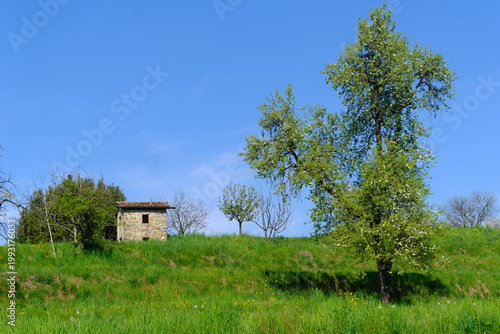 Old building along the road to Colle Brianza at Santa Maria Hoe, Italy