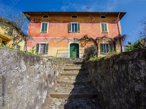 Old country house along the road to Colle Brianza at Santa Maria Hoe, Italy