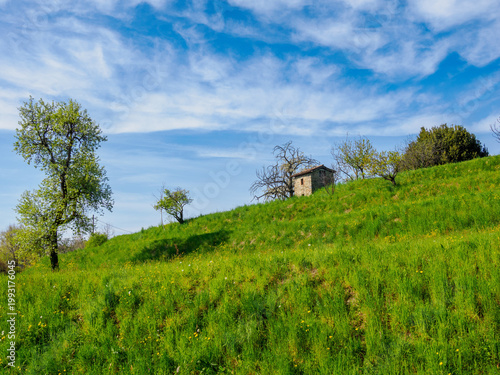 Old building along the road to Colle Brianza at Santa Maria Hoe, Italy