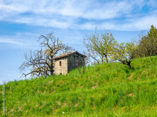 Old building along the road to Colle Brianza at Santa Maria Hoe, Italy
