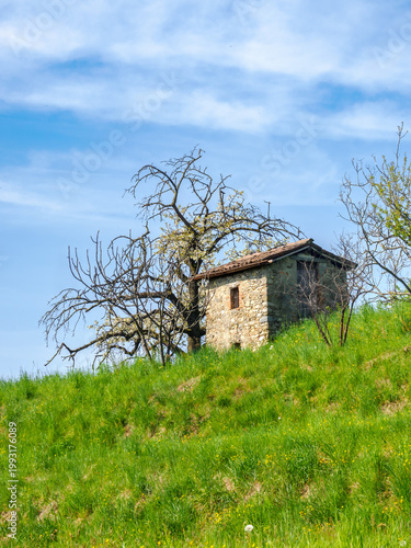 Old building along the road to Colle Brianza at Santa Maria Hoe, Italy
