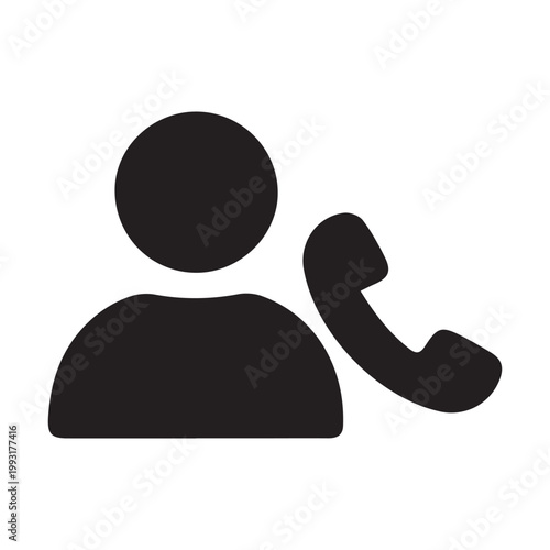 Emergency hotline telephone vector illustration with bold design for support and help service concept