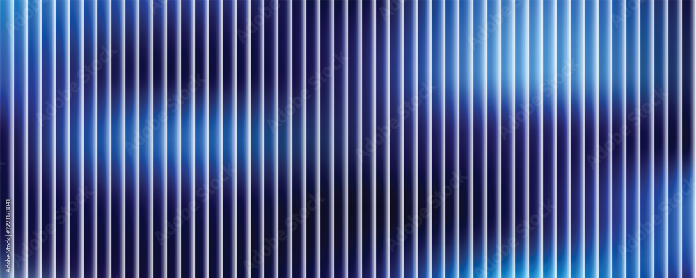 Obraz premium Abstract Blue Vertical Stripes Background with Glowing Neon Light and Futuristic Tech Gradient