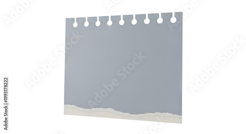Torn Paper Sheet with Binder Holes