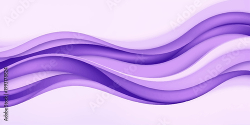 An abstract blue wave background features a dynamic flow of smooth curves and light lines in a vibrant vector illustration pattern with purple and pink color accents for a modern wallpaper design