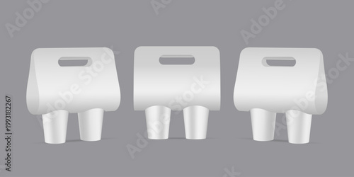 Blank Coffee Cup Carrier Mockup 