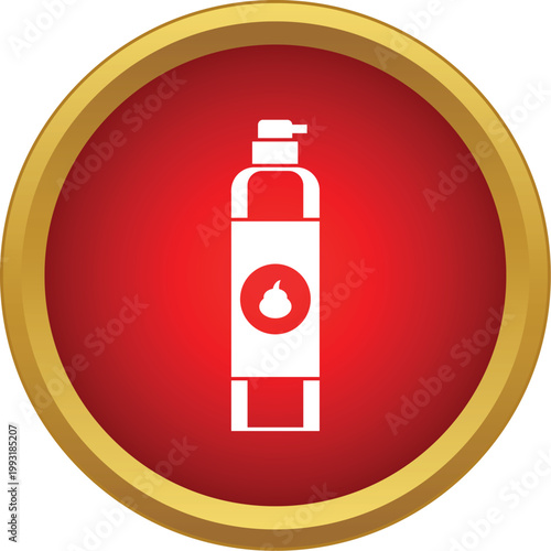 Shaving foam aerosol can icon delivering men's grooming and hygiene products