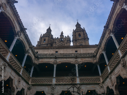 Photography Courtyard of the pontifical university of salamanca in spain