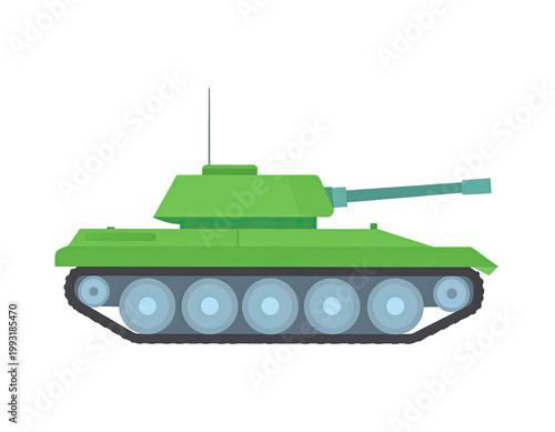 Military tank armored vehicle combat equipment defense force transport war machine isolated on white background