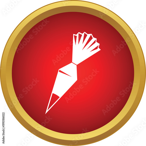 Piping bag icon symbolizing pastry and cake decoration tools