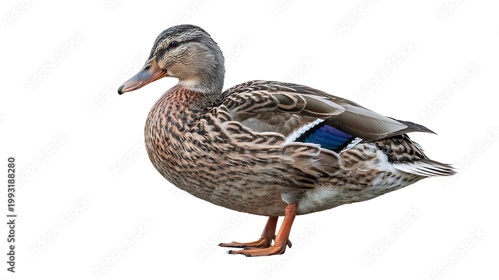 Obraz premium Mallard duck, brown feathers, wildlife animal, bird profile