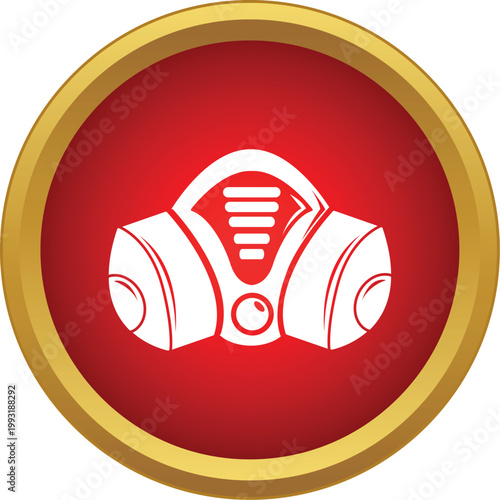 Respirator mask icon symbolizing protection and safety from hazardous environments