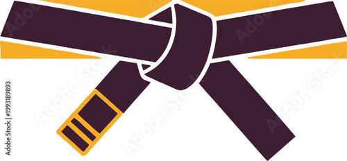 Martial Arts Brown Belt Symbolizing Skill and Dedication.