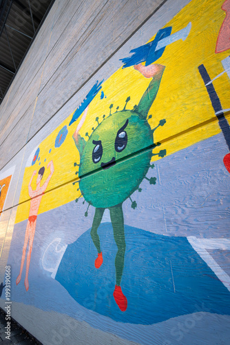 Coronavirus als Graffiti